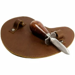 Ostronkniv med läderhandske