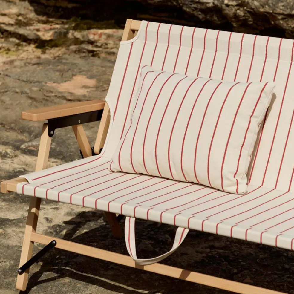 Outdoor Market kudde 45 × 35 centimeter, svart/beige