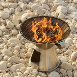 Outdoor Market – portabel kolgrill i rostfritt stål