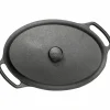 Oval Gryta 2 Liter Gjutjärn Järnlock