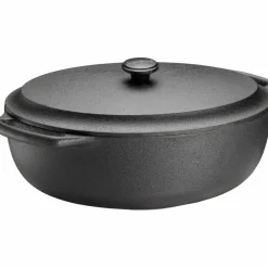 Oval Gryta 2 Liter Gjutjärn Järnlock