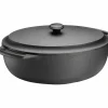 Oval Gryta 4 Liter Gjutjärn Järnlock