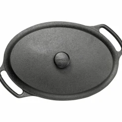 Oval Gryta 4 Liter Gjutjärn Järnlock
