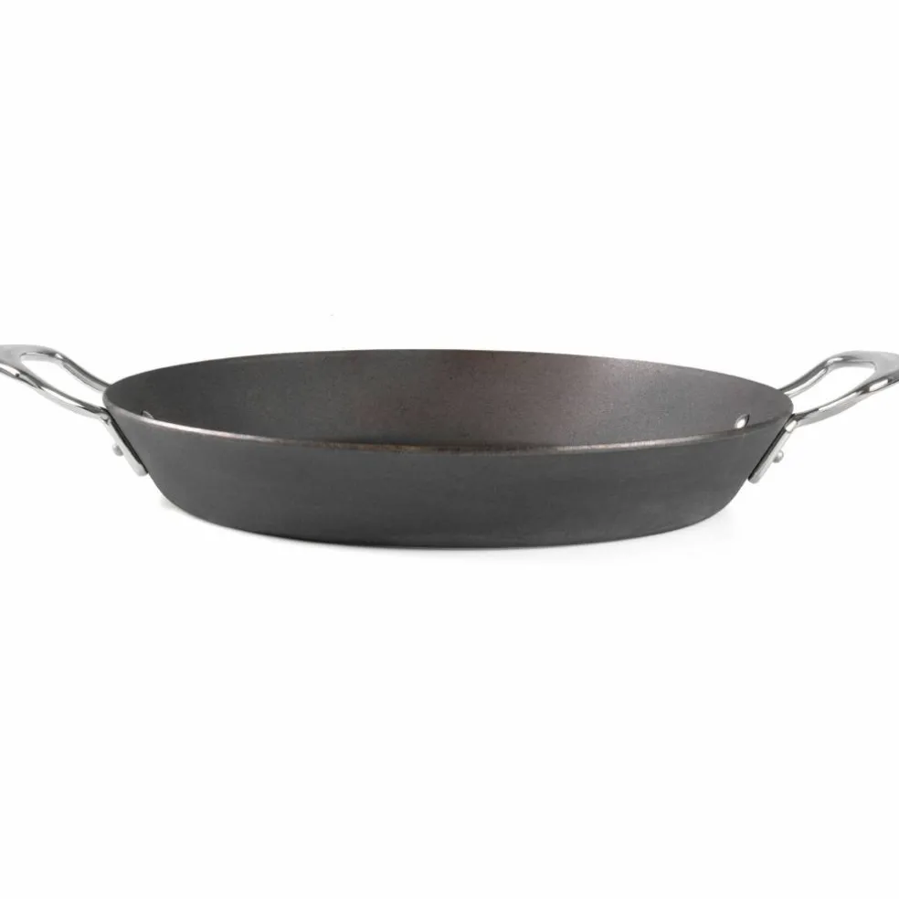Paellapanna 30 cm, kolstål