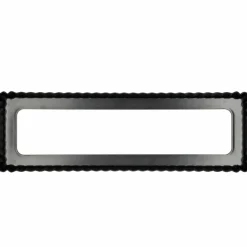 Pajform rektangulär 35×11 cm, mörkgrå