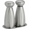 Palm Satin salt- och pepparkvarn med bricka 17 cm, rostfritt stål