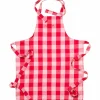 Paola förkläde 80×58cm, röd/rosa
