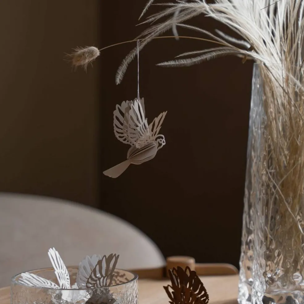 Paper Bird pappershänge 2-pack, sand
