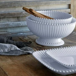 Pearl serveringsfat large, vit