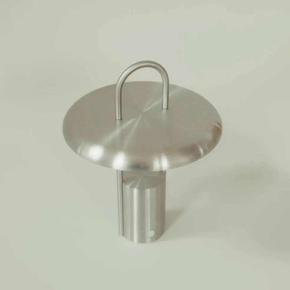 Pier bärbar LED-lampa 25 cm, borstat stål