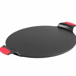Pizzasten m. handtag, gjutjärn