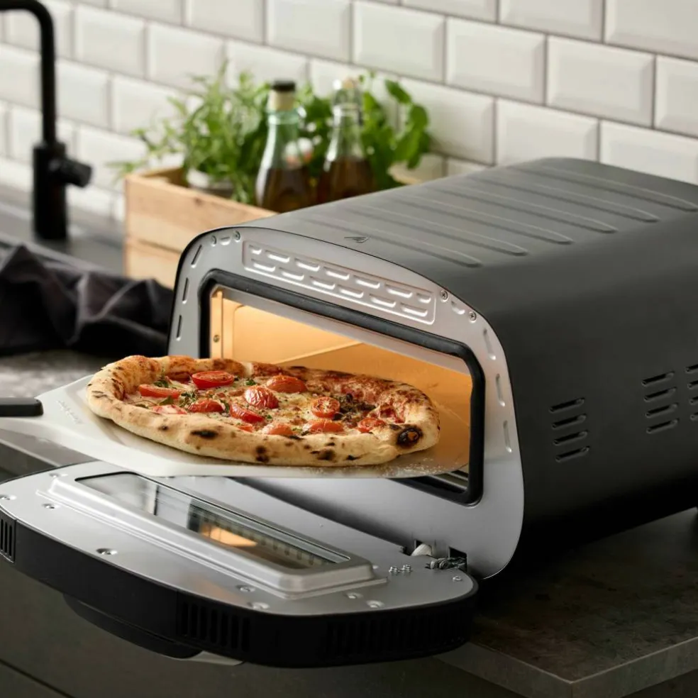 Pizzaugn elektrisk 1700 watt, svart