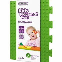 Placematix Barnunderlägg för byggklossar Twin Grön