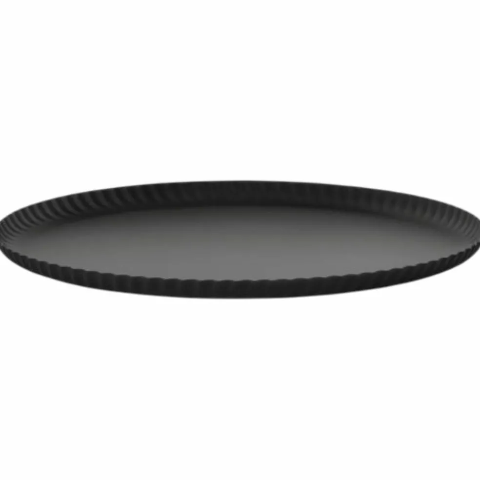 Pleats bricka 31 cm, svart