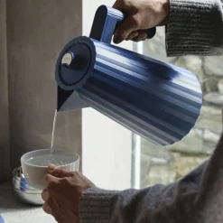 Plissé elektrisk vattenkokare 1 liter, blå