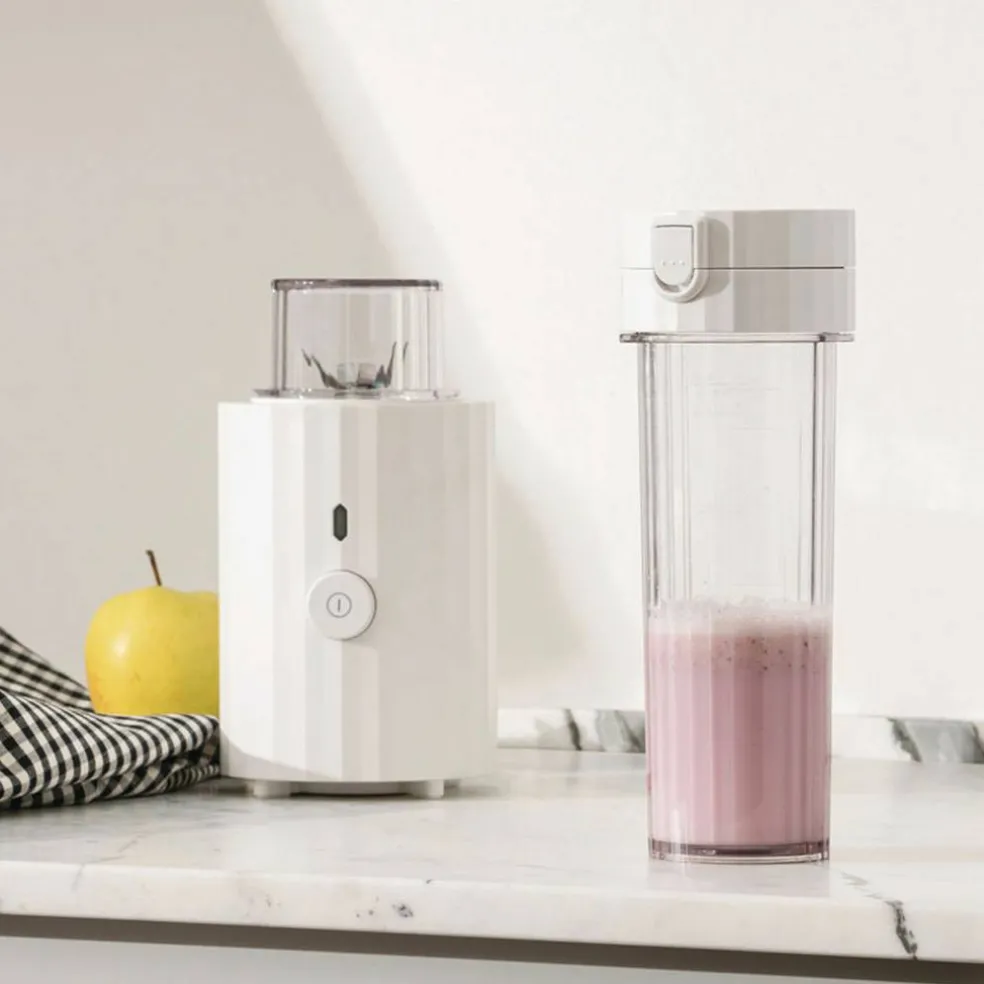 Plissé Personal Blender elektrisk hackare, vit