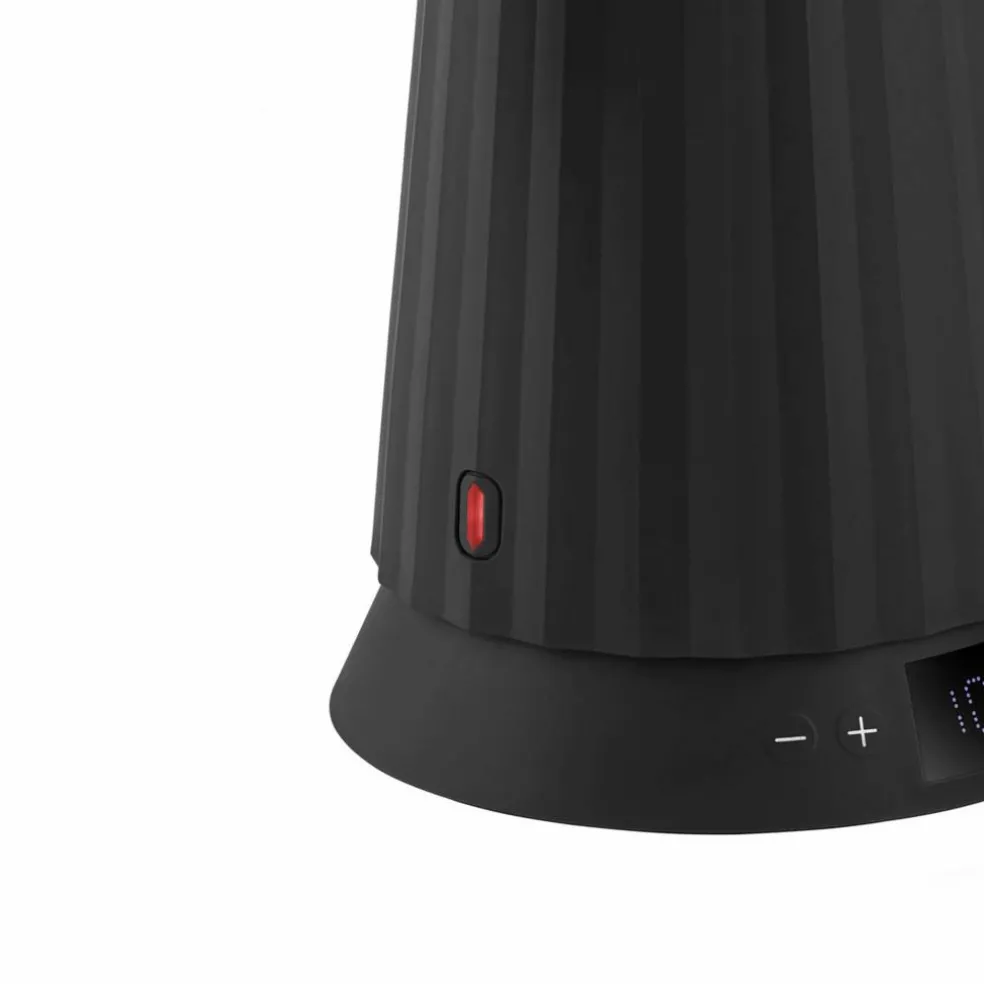 Plissé Vattenkokare med temperaturkontroll 1,7 liter, svart