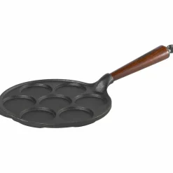 Plättpanna Gjutjärn 23 cm Trähandtag