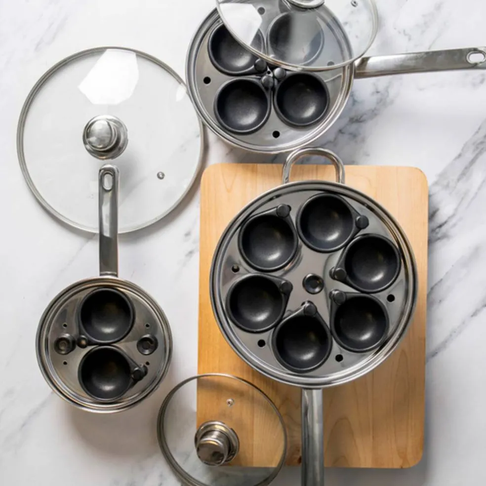 Pocheringsgryta 6 ägg, non-stick beläggning