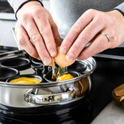 Pocheringsgryta 6 ägg, non-stick beläggning