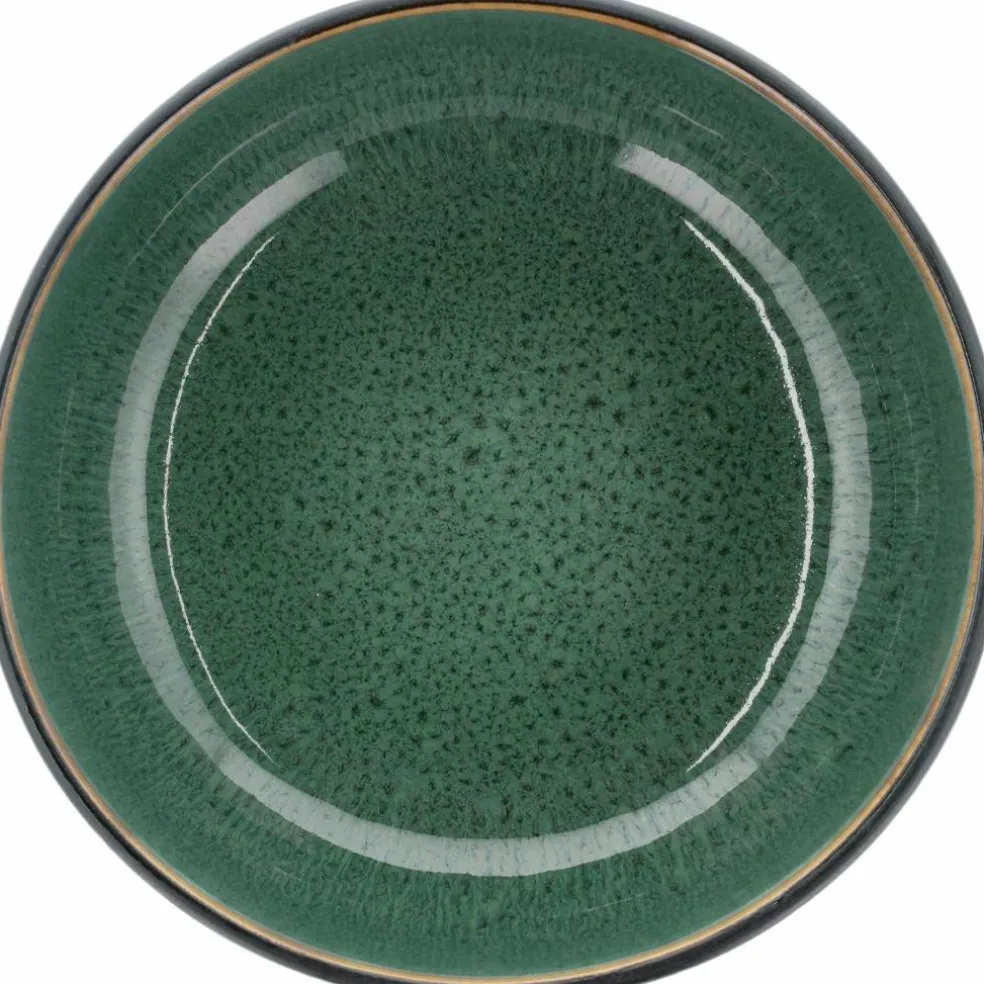 Poke-/ramenskål 18 cm, svart/grön