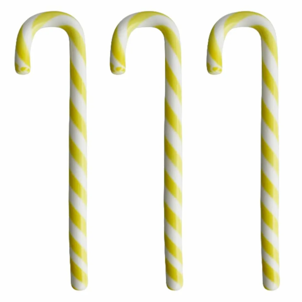 Polkagriskäpp 170 mm 3-pack, vit/grön