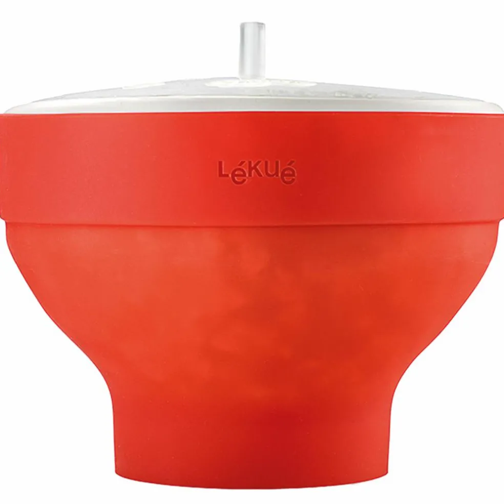 Popcornmaker XL + 4 skålar, röd