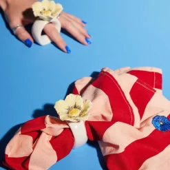Poppy servettring 2-pack, blå