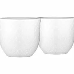 Porcelæn Rhombe Äggkopp H4,5 vit porslin 2 st.