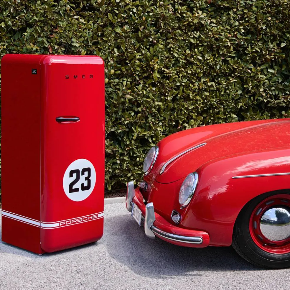 Porsche Limited Edition kylskåp med frysfack FAB28RDP9176, Salzburg Red