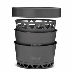 PrimeTech Stove Set stormkök med 2 kastruller 1,3 liter + stekpanna