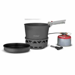 PrimeTech Stove Set stormkök med kastrull 2,3 liter + stekpanna