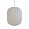 Prisma taklampa i linne 35 cm, vit