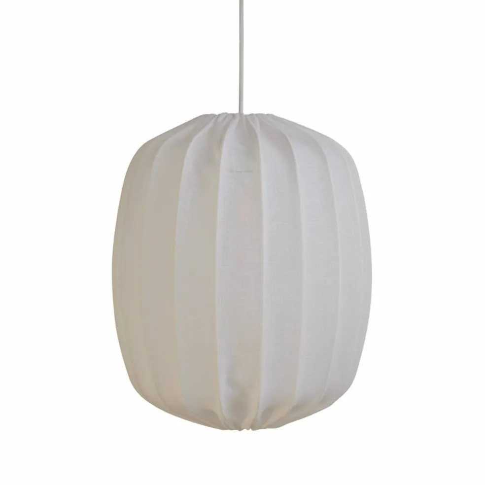 Prisma taklampa i linne 35 cm, vit
