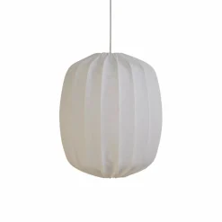 Prisma taklampa i linne 35 cm, vit