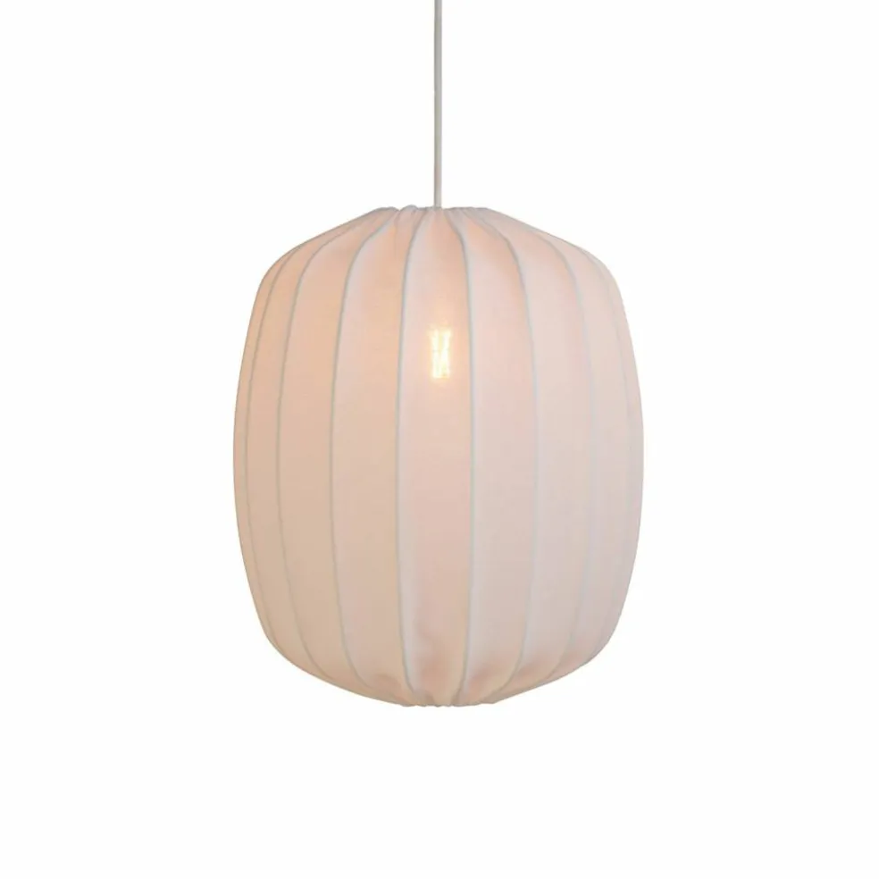 Prisma taklampa i linne 35 cm, vit