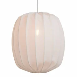 Prisma taklampa i linne 35 cm, vit