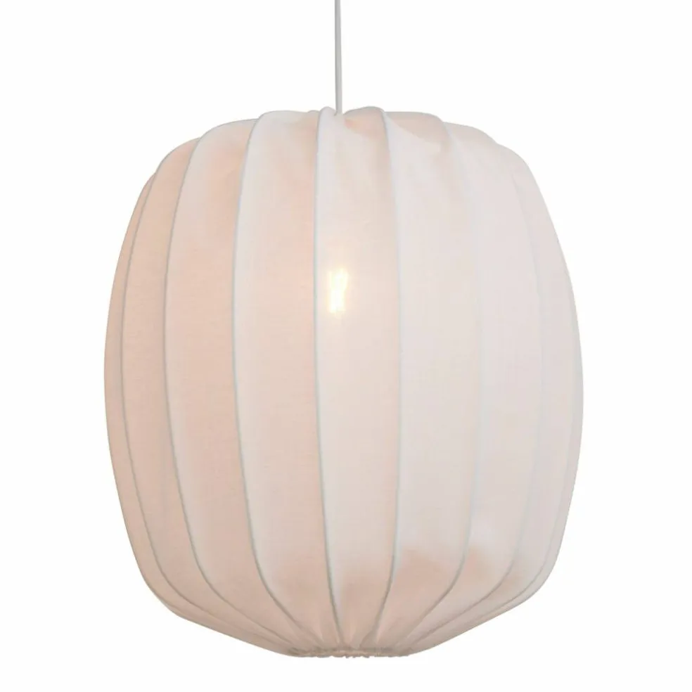 Prisma taklampa i linne 45 cm, vit