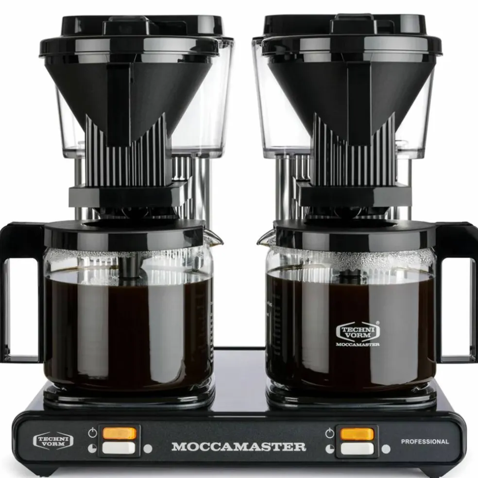 Professional Double kaffebryggare, black/silver