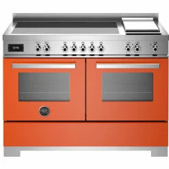 Professional PRO125I2EART2 induktionsspis 120 cm med 5 zoner, elektriskt stekbord och 2 ugnar, orange