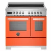 Professional PRO95I2EGIT2 induktionsspis 90 cm med 5 zoner och 2 ugnar, gul