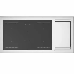 Professional PRO125I2ENET2 induktionsspis 120 cm med 5 zoner, elektriskt stekbord och 2 ugnar, svart