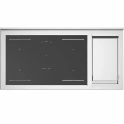 Professional PRO125I2ENET2 induktionsspis 120 cm med 5 zoner, elektriskt stekbord och 2 ugnar, svart