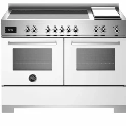 Professional PRO125I2EROT2 induktionsspis 120 cm med 5 zoner, elektriskt stekbord och 2 ugnar, röd