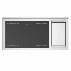 Professional PRO125I2EROT2 induktionsspis 120 cm med 5 zoner, elektriskt stekbord och 2 ugnar, röd