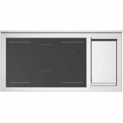 Professional PRO125I2EXT2 induktionsspis 120 cm med 5 zoner, elektriskt stekbord och 2 ugnar, rostfritt stål