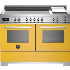 Professional PRO125I2EXT2 induktionsspis 120 cm med 5 zoner, elektriskt stekbord och 2 ugnar, rostfritt stål