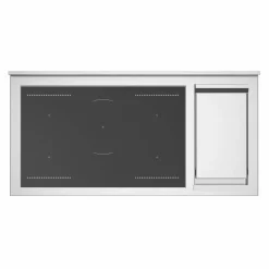 Professional PRO125I2EXT2 induktionsspis 120 cm med 5 zoner, elektriskt stekbord och 2 ugnar, rostfritt stål