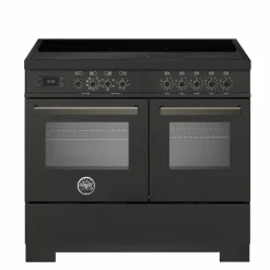 Professional PRO105I2EXT2 induktionsspis 100 cm med 5 zoner och 2 ugnar, rostfritt stål