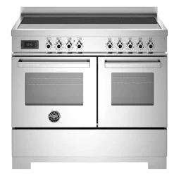 Professional PRO105I2EXT2 induktionsspis 100 cm med 5 zoner och 2 ugnar, rostfritt stål